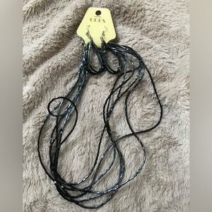 ♥️5/$20 Metallic Blue Necklace & Earrings Set